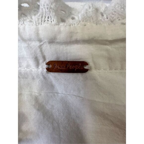 Free People White crochet and lace button down shirt - Picture 3 of 10